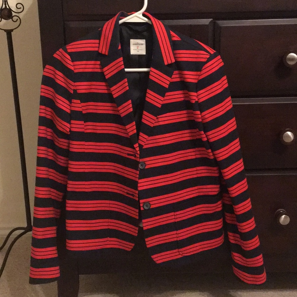 Gap Navy/Red stripe blazer